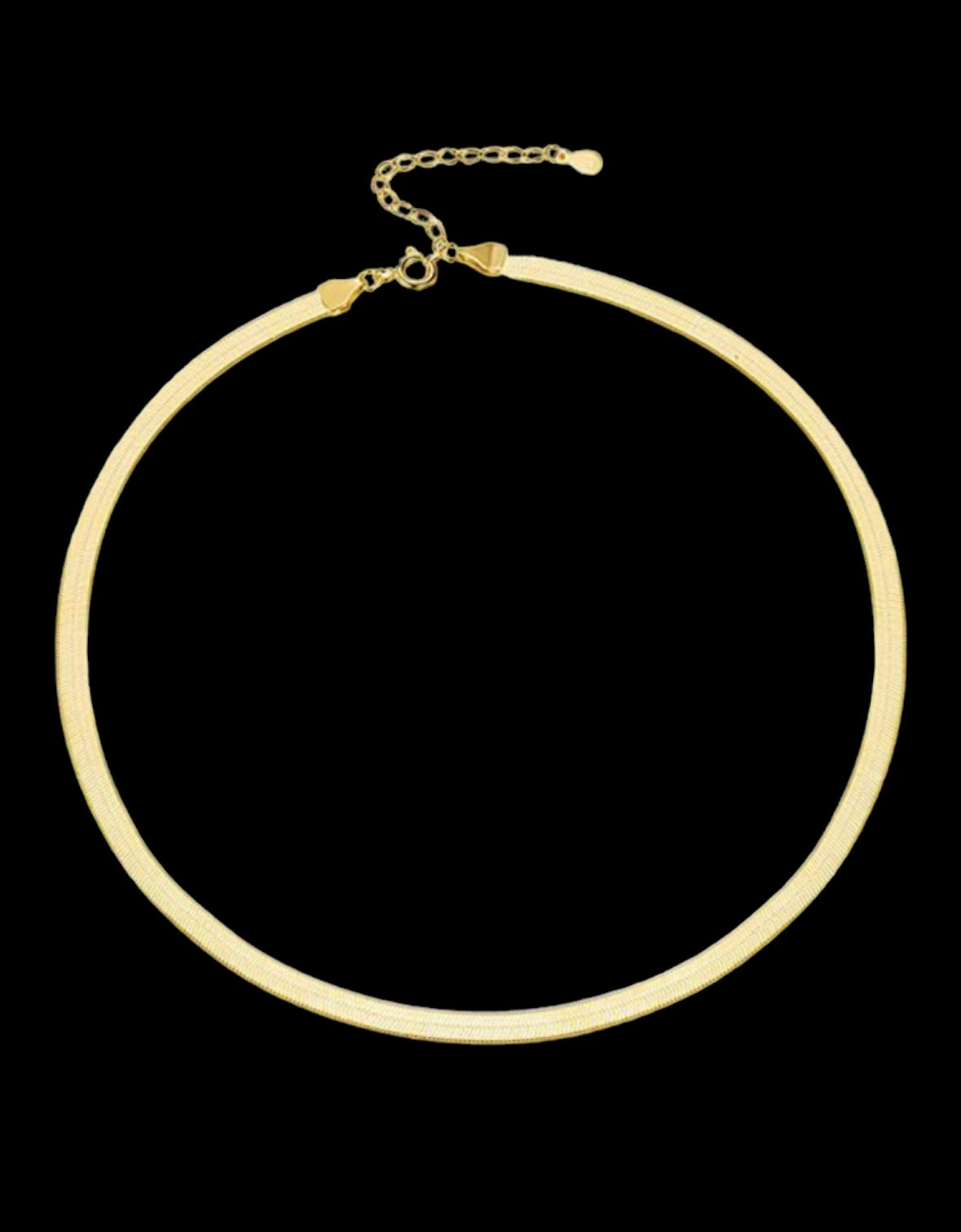 18K Gold Waterproof Stainless steel Herringbone Necklace